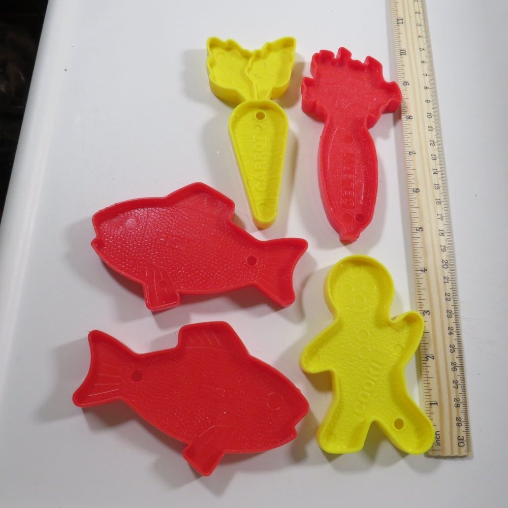 Durable Kids Pretend (5) Food 1/2" thick REPLACEMENT Grocery Food Items